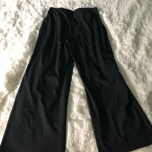 Black with fine white vertical stripes